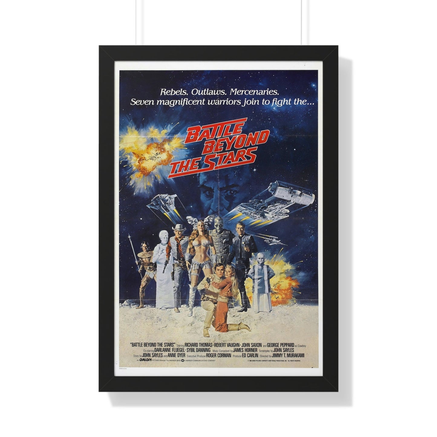 BATTLE BEYOND THE STARS 1980 - Framed Movie Poster-20" x 30"-The Sticker Space