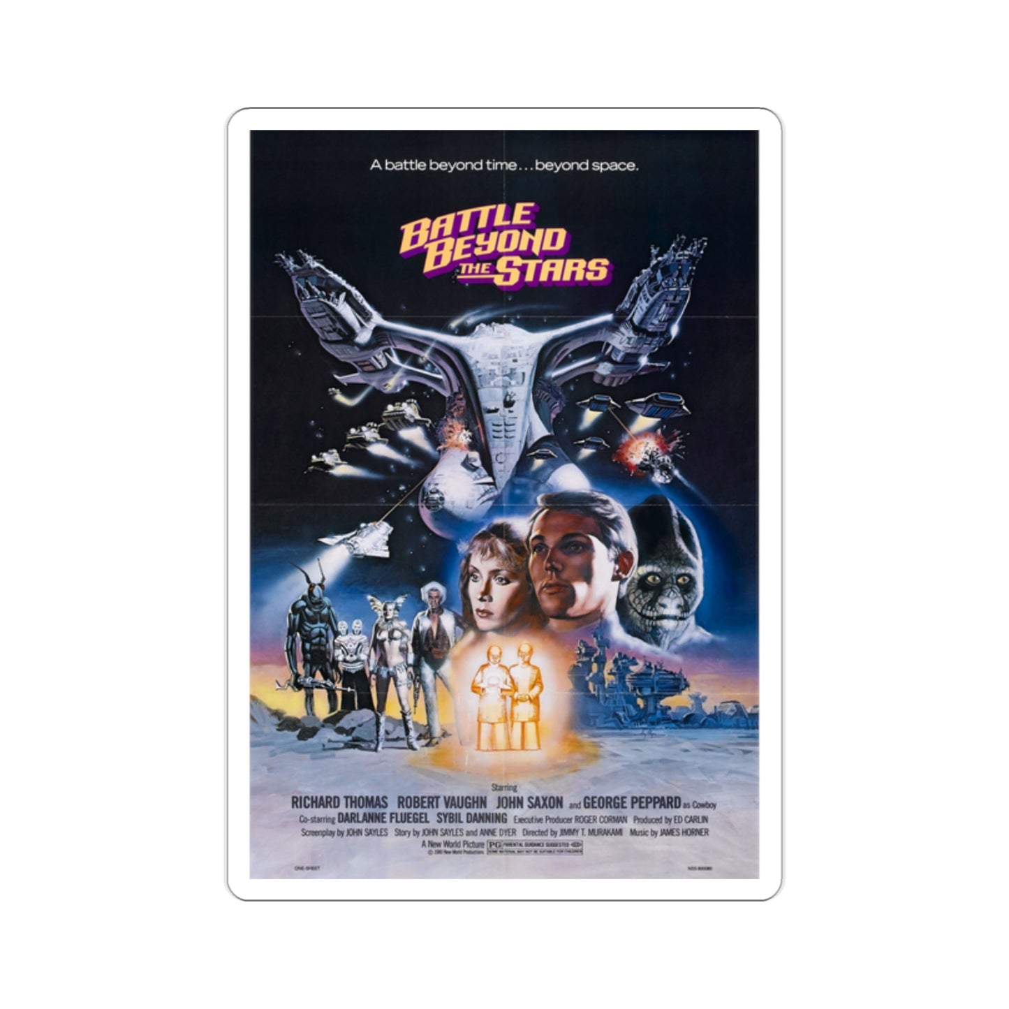 Battle Beyond the Stars 1980 Movie Poster STICKER Vinyl Die-Cut Decal-2 Inch-The Sticker Space