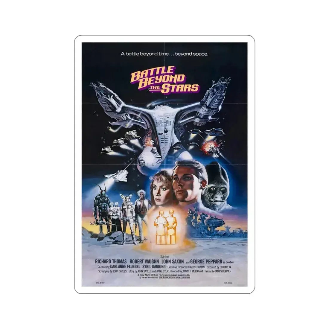 Battle Beyond the Stars 1980 Movie Poster STICKER Vinyl Die-Cut Decal - The Sticker Space