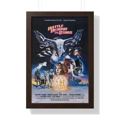 BATTLE BEYOND THE STARS (2) 1980 - Framed Movie Poster 16″ x 24″ Walnut - The Sticker Space