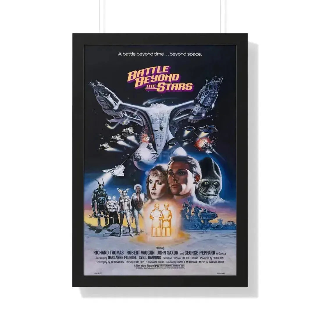 BATTLE BEYOND THE STARS (2) 1980 - Framed Movie Poster 20" x 30" Black - The Sticker Space
