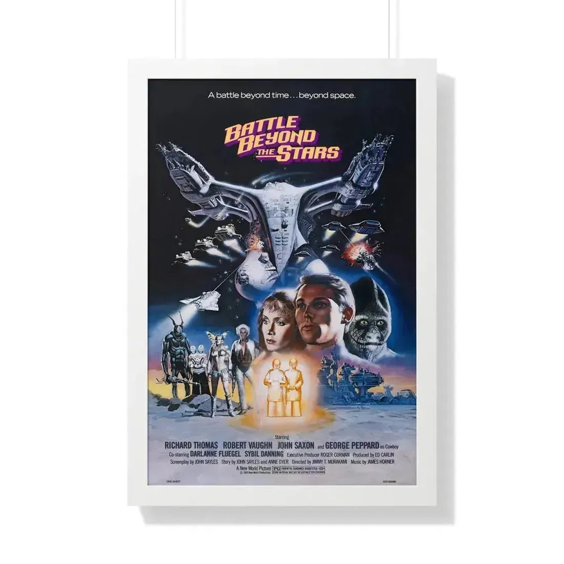 BATTLE BEYOND THE STARS (2) 1980 - Framed Movie Poster 20" x 30" White - The Sticker Space