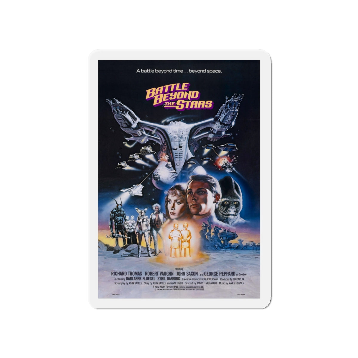 BATTLE BEYOND THE STARS (2) 1980 Movie Poster - Die-Cut Magnet-4" x 4"-The Sticker Space