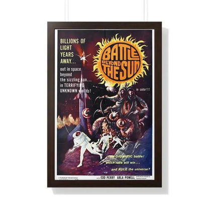 BATTLE BEYOND THE SUN 1959 - Framed Movie Poster 20" x 30" Walnut - The Sticker Space