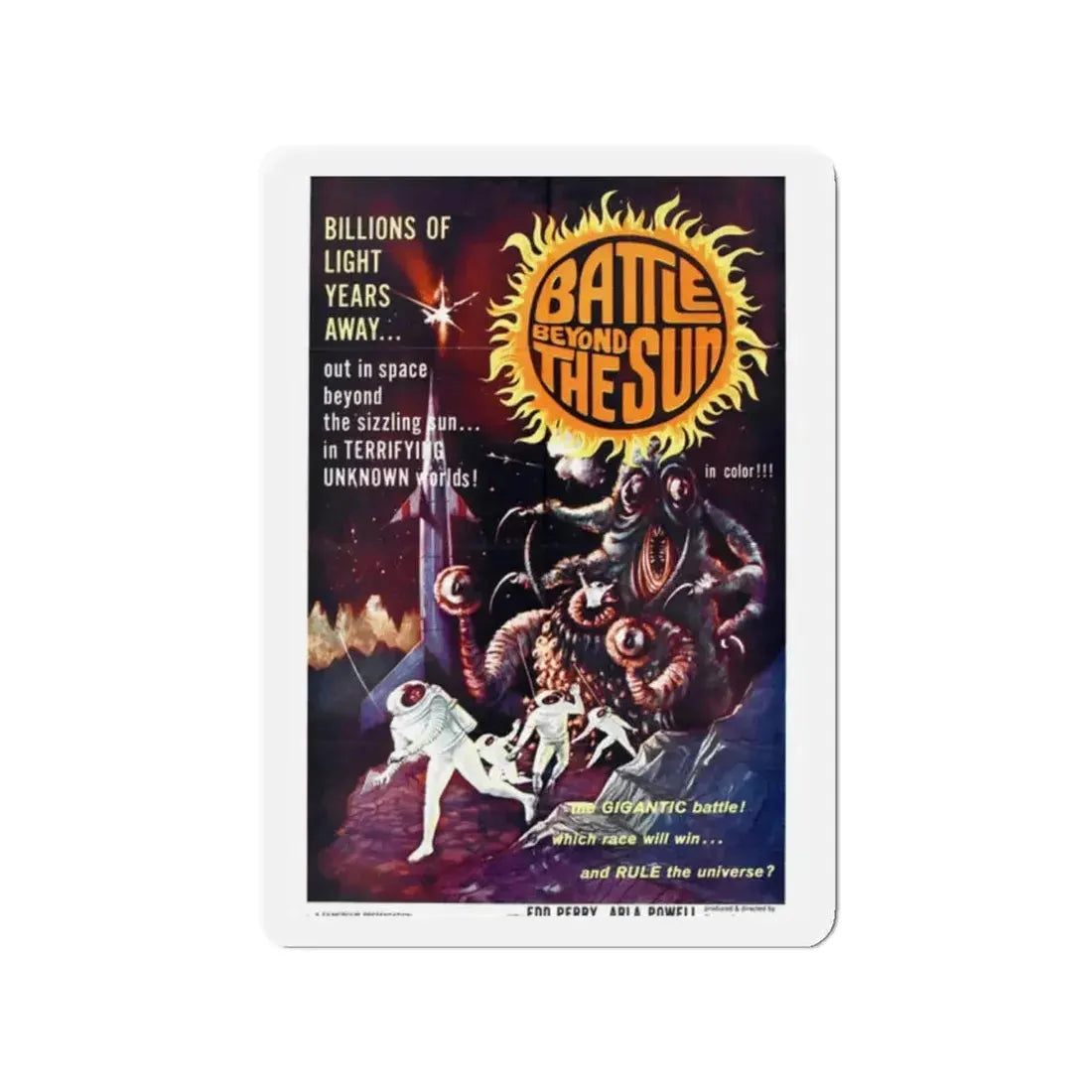 BATTLE BEYOND THE SUN 1959 Movie Poster - Refrigerator Magnet 2 Inch - The Sticker Space