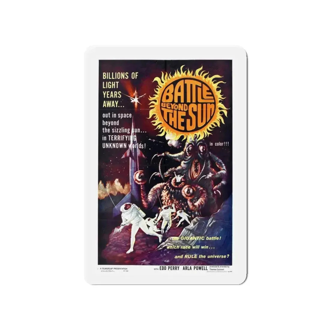 BATTLE BEYOND THE SUN 1959 Movie Poster - Refrigerator Magnet 4 Inch - The Sticker Space