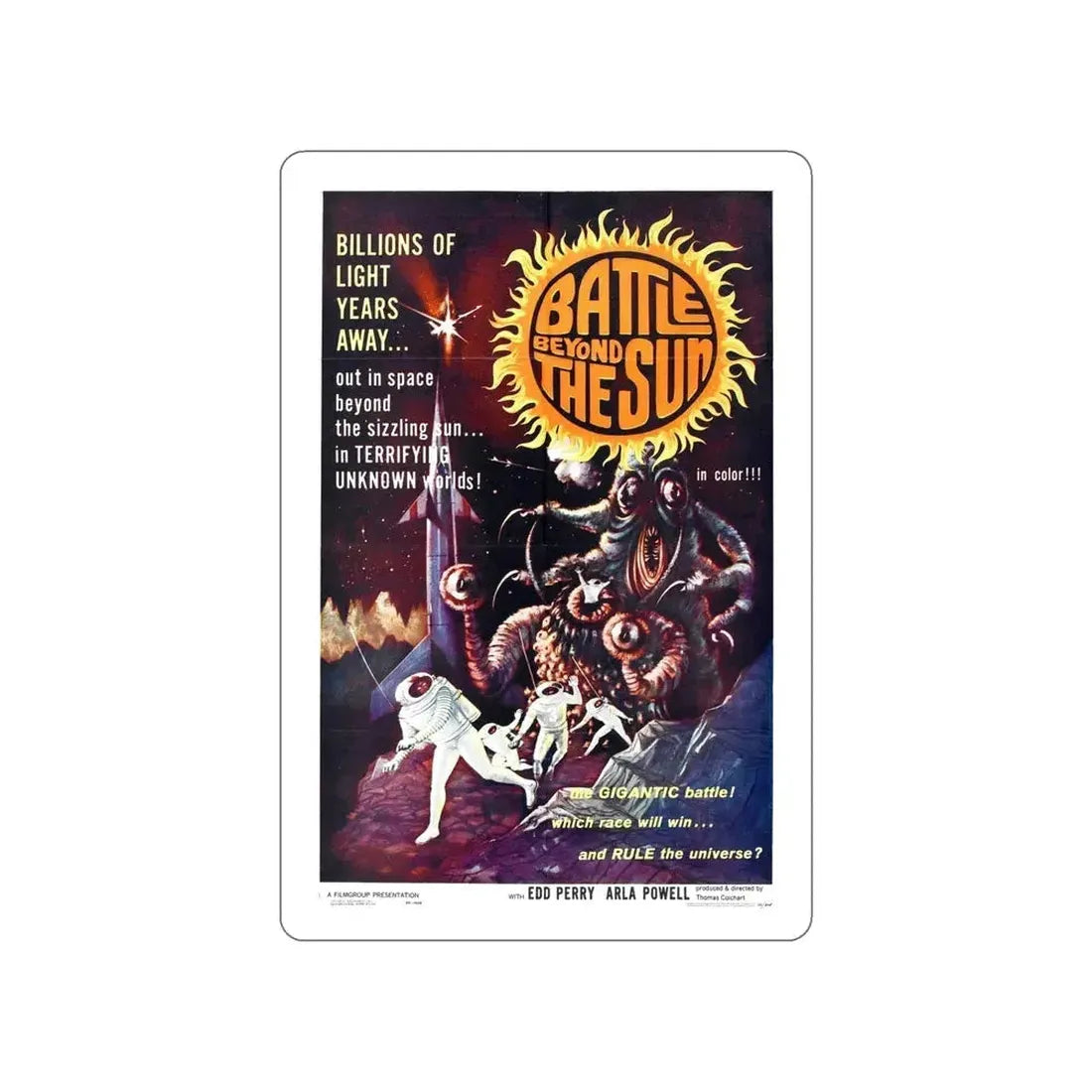 BATTLE BEYOND THE SUN 1959 Movie Poster STICKER Vinyl Die-Cut Decal 6 Inch - The Sticker Space