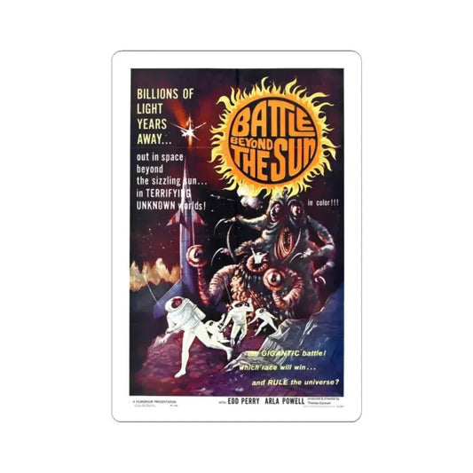 BATTLE BEYOND THE SUN 1959 Movie Poster - STICKER Vinyl Kiss-Cut Decal 2 Inch White - The Sticker Space