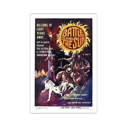 BATTLE BEYOND THE SUN 1959 Movie Poster - STICKER Vinyl Kiss-Cut Decal 4 Inch White - The Sticker Space