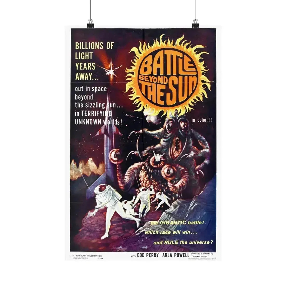 BATTLE BEYOND THE SUN 1959 - Paper Movie Poster 16″ x 24″ Matte - The Sticker Space
