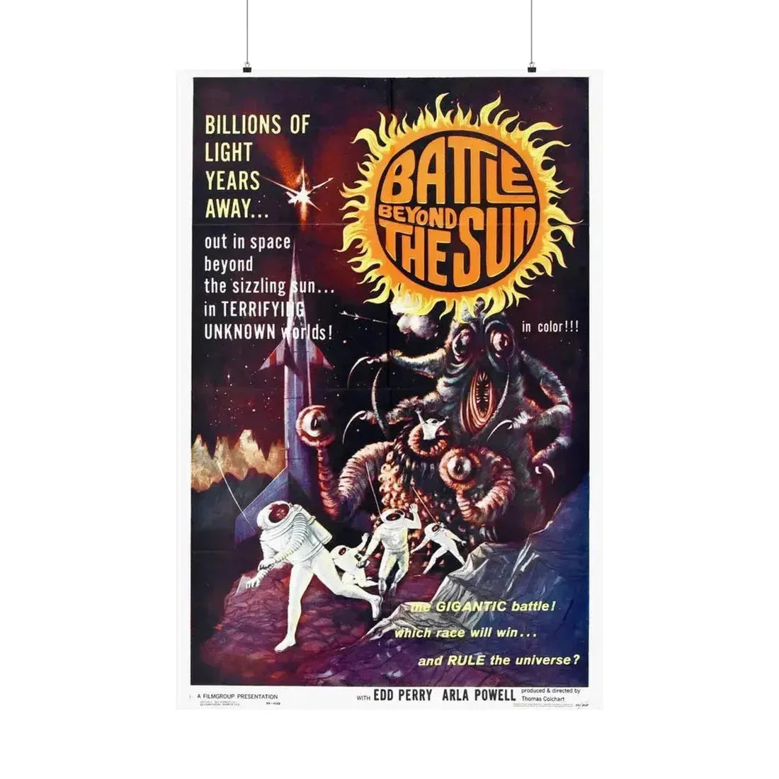 BATTLE BEYOND THE SUN 1959 - Paper Movie Poster 36" x 54" Matte - The Sticker Space