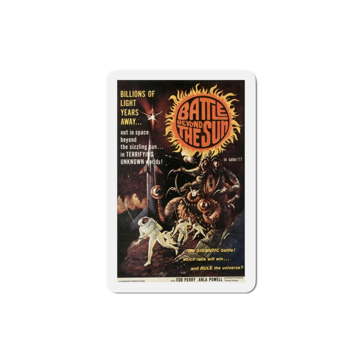 Battle Beyond the Sun 1962 Movie Poster Die-Cut Magnet-4 Inch-The Sticker Space