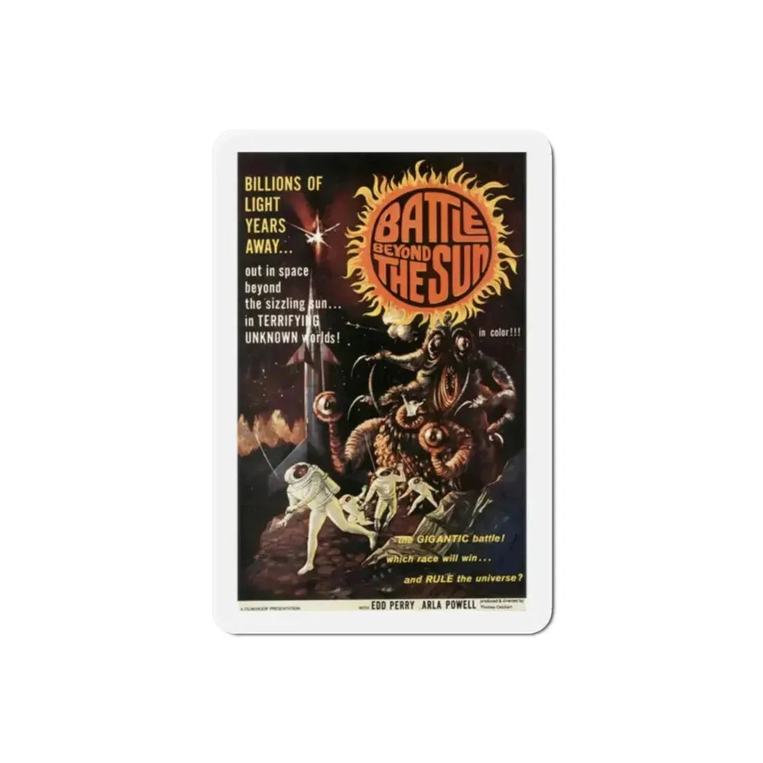 Battle Beyond the Sun 1962 Movie Poster Refrigerator Magnet - The Sticker Space