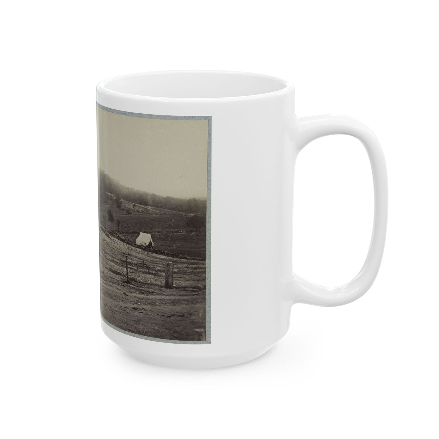 Battle-Field Of Gettysburg. Culp's Hill (U.S. Civil War) White Coffee Mug