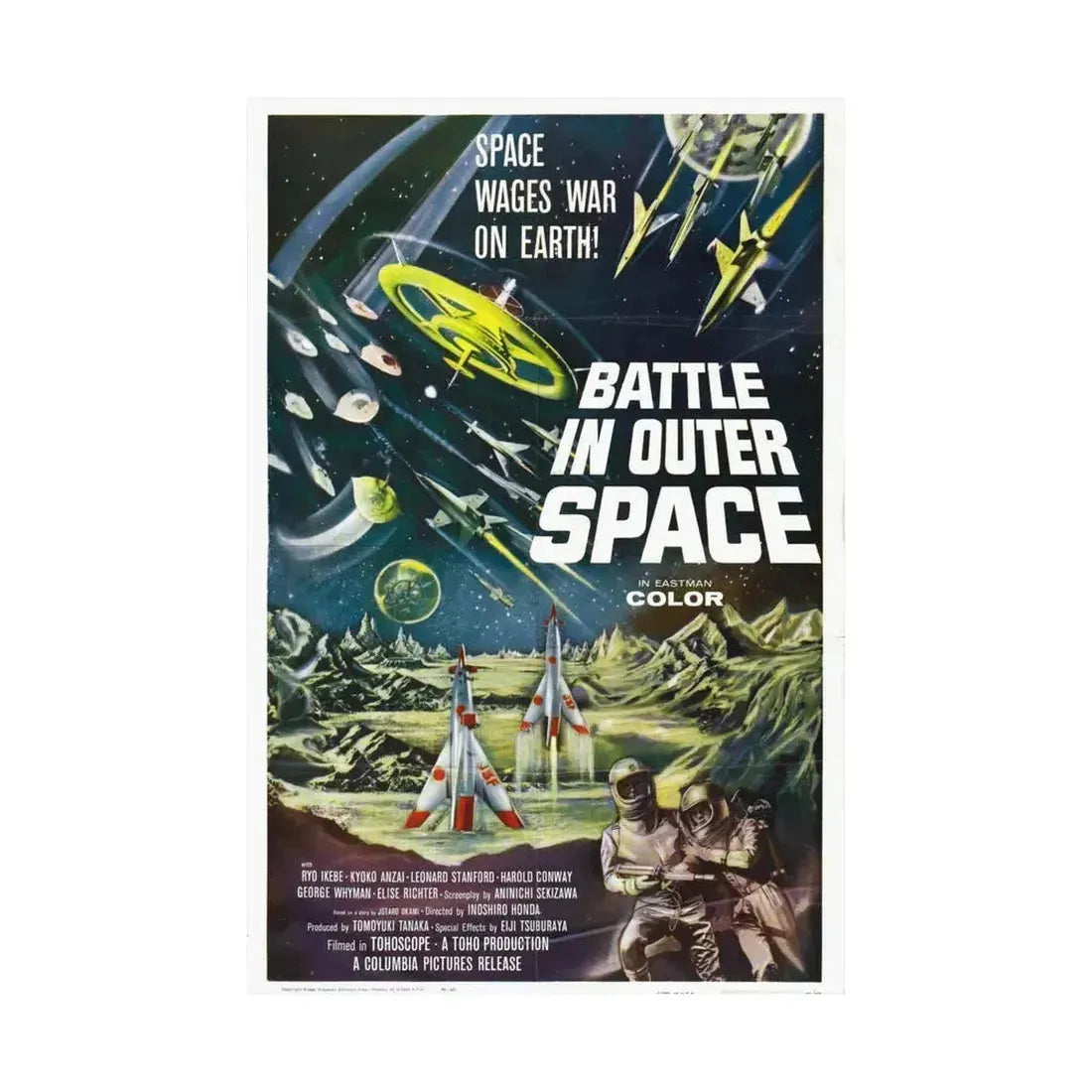 BATTLE IN OUTER SPACE 1959 - Paper Movie Poster - The Sticker Space