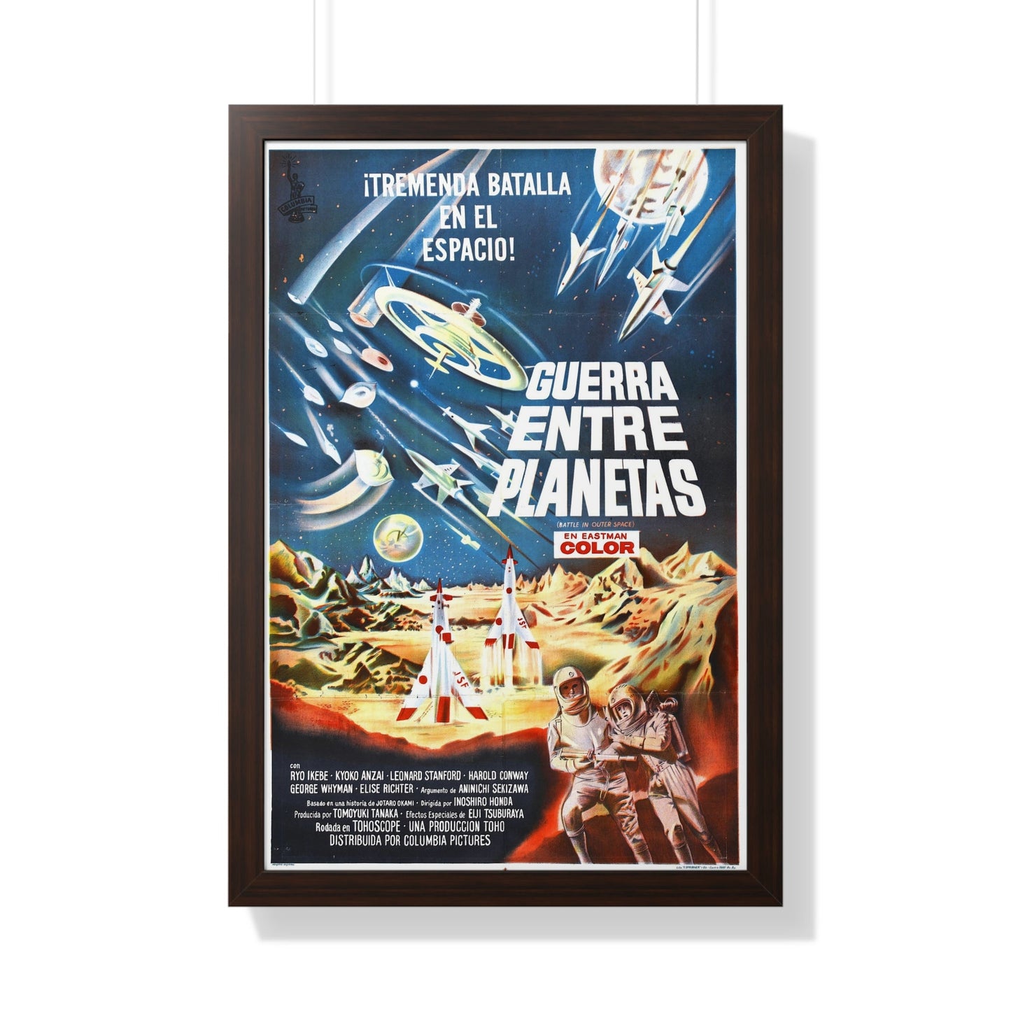 BATTLE IN OUTER SPACE (FRENCH) 1959 - Framed Movie Poster-20" x 30"-The Sticker Space