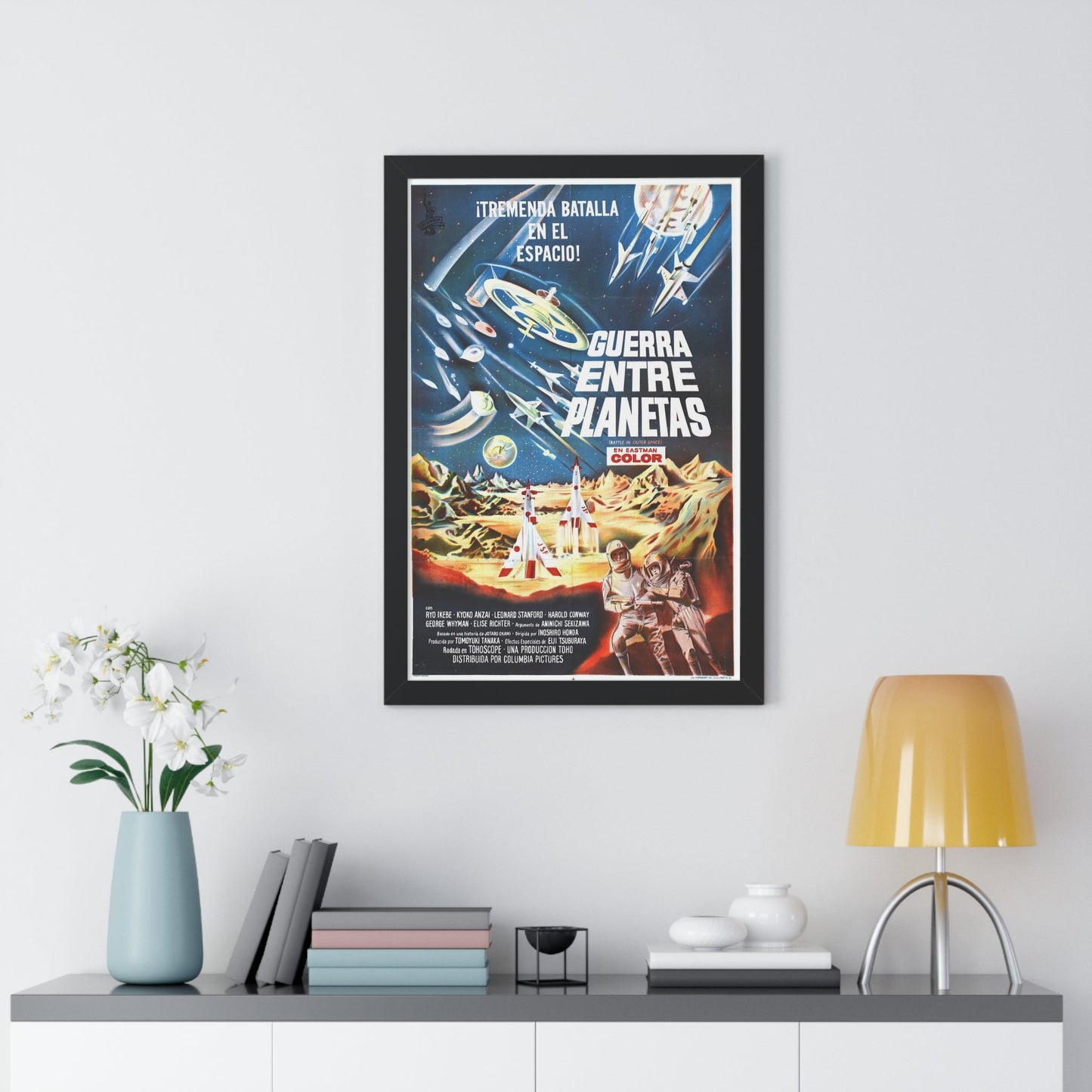 BATTLE IN OUTER SPACE (FRENCH) 1959 - Framed Movie Poster-The Sticker Space