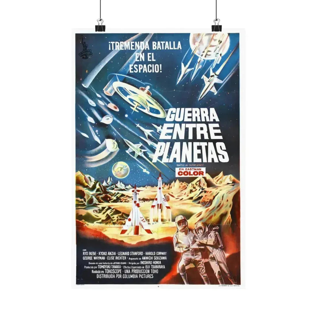 BATTLE IN OUTER SPACE (FRENCH) 1959 - Paper Movie Poster 12″ x 18″ Matte - The Sticker Space