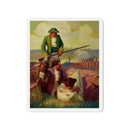 Battle of Bunker Hill (The Red Coats Are Coming) (Magazine Illustration) Refrigerator Magnet 2 Inch Die-Cut - The Sticker Space