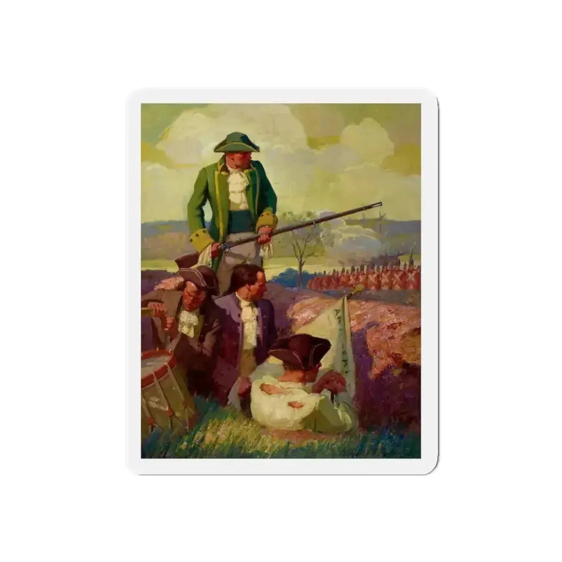 Battle of Bunker Hill (The Red Coats Are Coming) (Magazine Illustration) Refrigerator Magnet 4 Inch Die-Cut - The Sticker Space