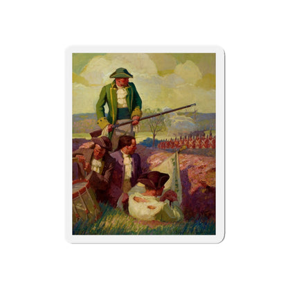 Battle of Bunker Hill (The Red Coats Are Coming) (Magazine Illustration) Refrigerator Magnet-4" x 4"-Die-Cut-1 pc-The Sticker Space