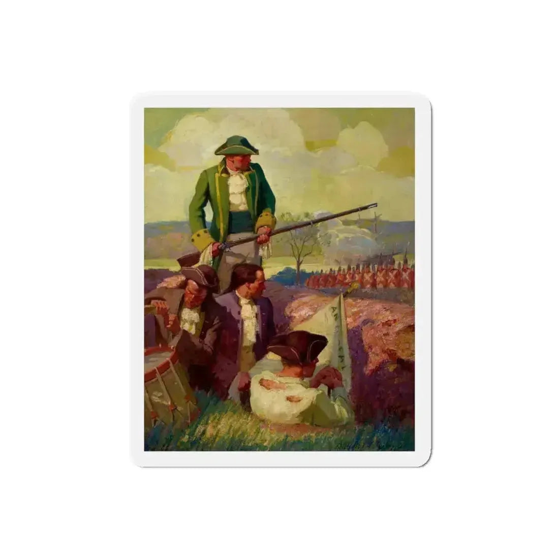 Battle of Bunker Hill (The Red Coats Are Coming) (Magazine Illustration) Refrigerator Magnet 6 Inch Die-Cut - The Sticker Space
