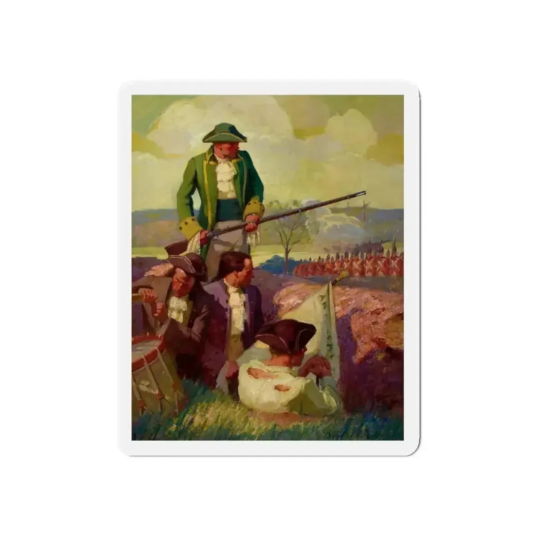 Battle of Bunker Hill (The Red Coats Are Coming) (Magazine Illustration) Refrigerator Magnet - The Sticker Space