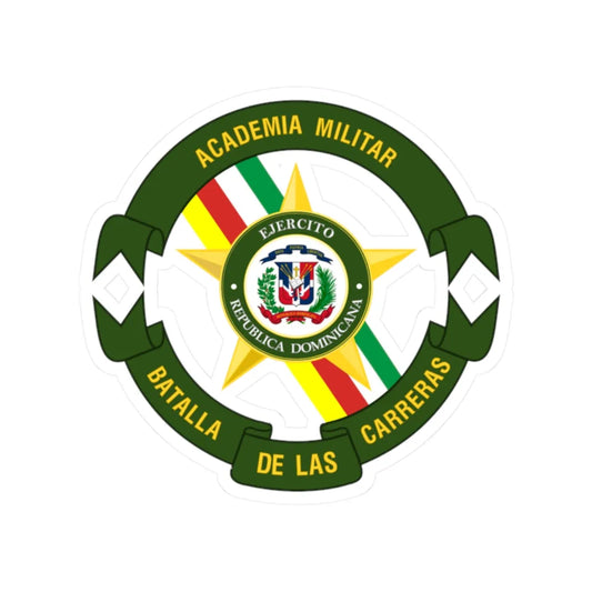 Battle of Las Carreras Military Academy Dominican Republics Army (Dominica) (Coat of Arms) STICKER Vinyl Kiss-Cut Decal 2 Inch White - The Sticker Space