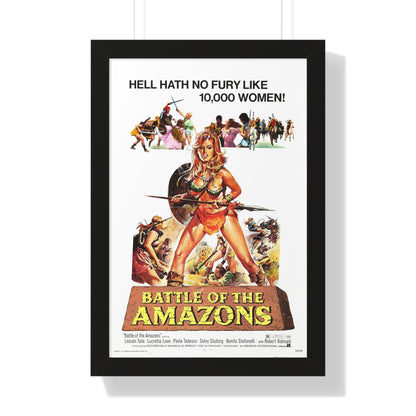 BATTLE OF THE AMAZONS 1973 - Framed Movie Poster-16″ x 24″-The Sticker Space