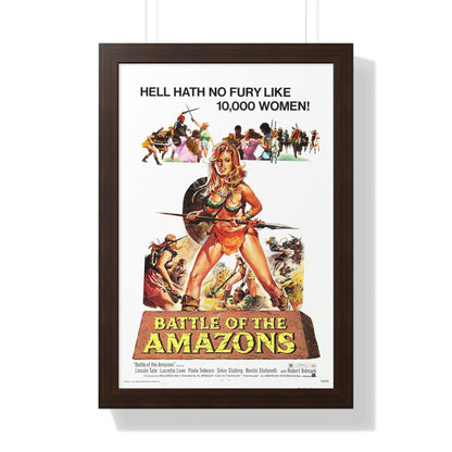 BATTLE OF THE AMAZONS 1973 - Framed Movie Poster-16″ x 24″-The Sticker Space