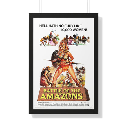 BATTLE OF THE AMAZONS 1973 - Framed Movie Poster-20" x 30"-The Sticker Space