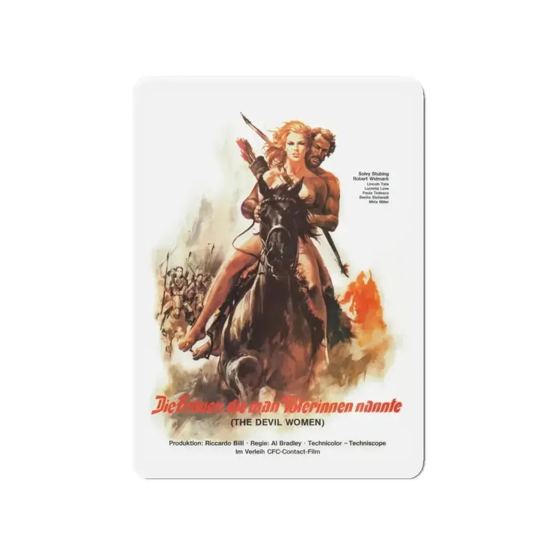 BATTLE OF THE AMAZONS (GERMAN) 1973 Movie Poster - Refrigerator Magnet - The Sticker Space