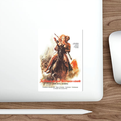 BATTLE OF THE AMAZONS (GERMAN) 1973 Movie Poster STICKER Vinyl Die-Cut Decal-The Sticker Space