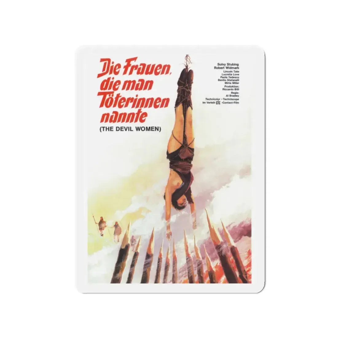 BATTLE OF THE AMAZONS (GERMAN 2) 1973 Movie Poster - Refrigerator Magnet 2 Inch - The Sticker Space