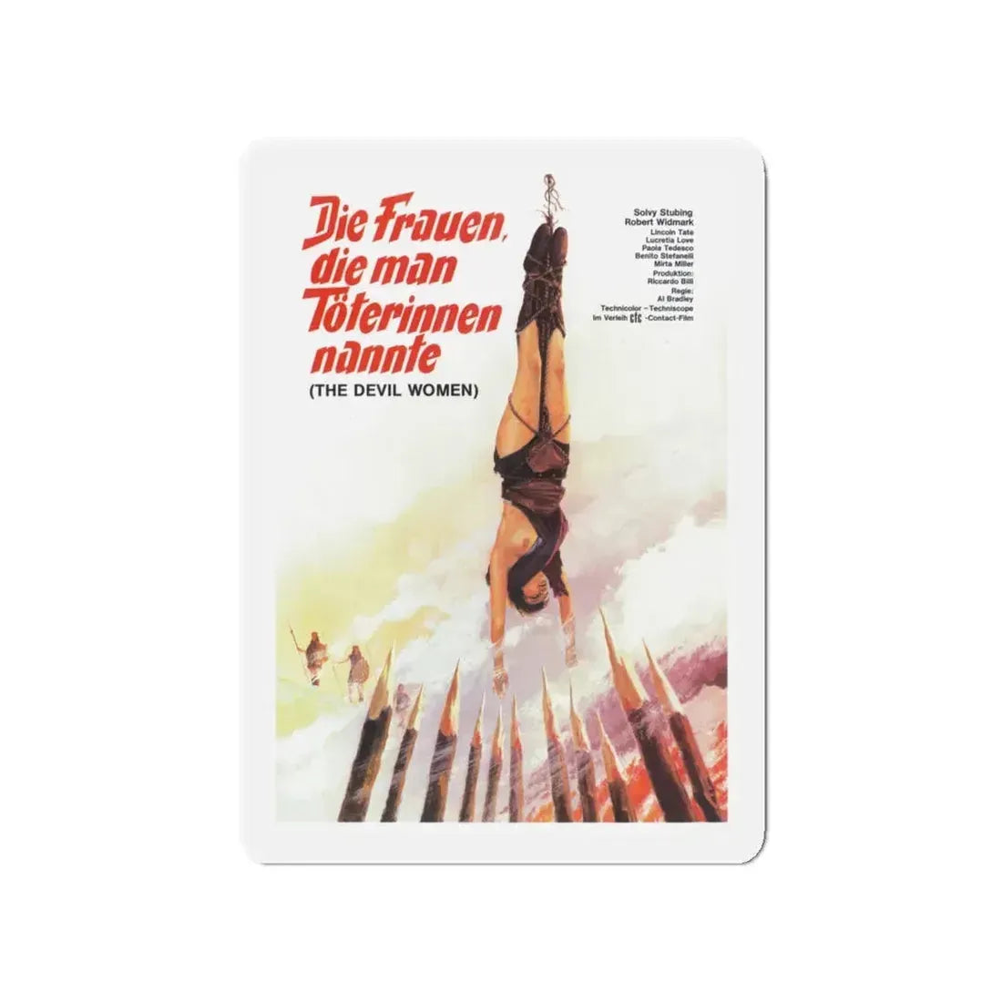 BATTLE OF THE AMAZONS (GERMAN 2) 1973 Movie Poster - Refrigerator Magnet 4 Inch - The Sticker Space