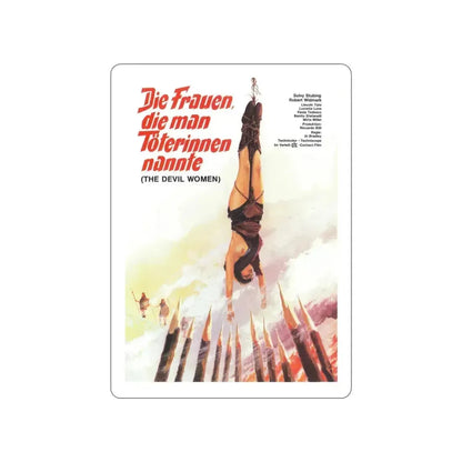 BATTLE OF THE AMAZONS (GERMAN 2) 1973 Movie Poster STICKER Vinyl Die-Cut Decal 3 Inch - The Sticker Space