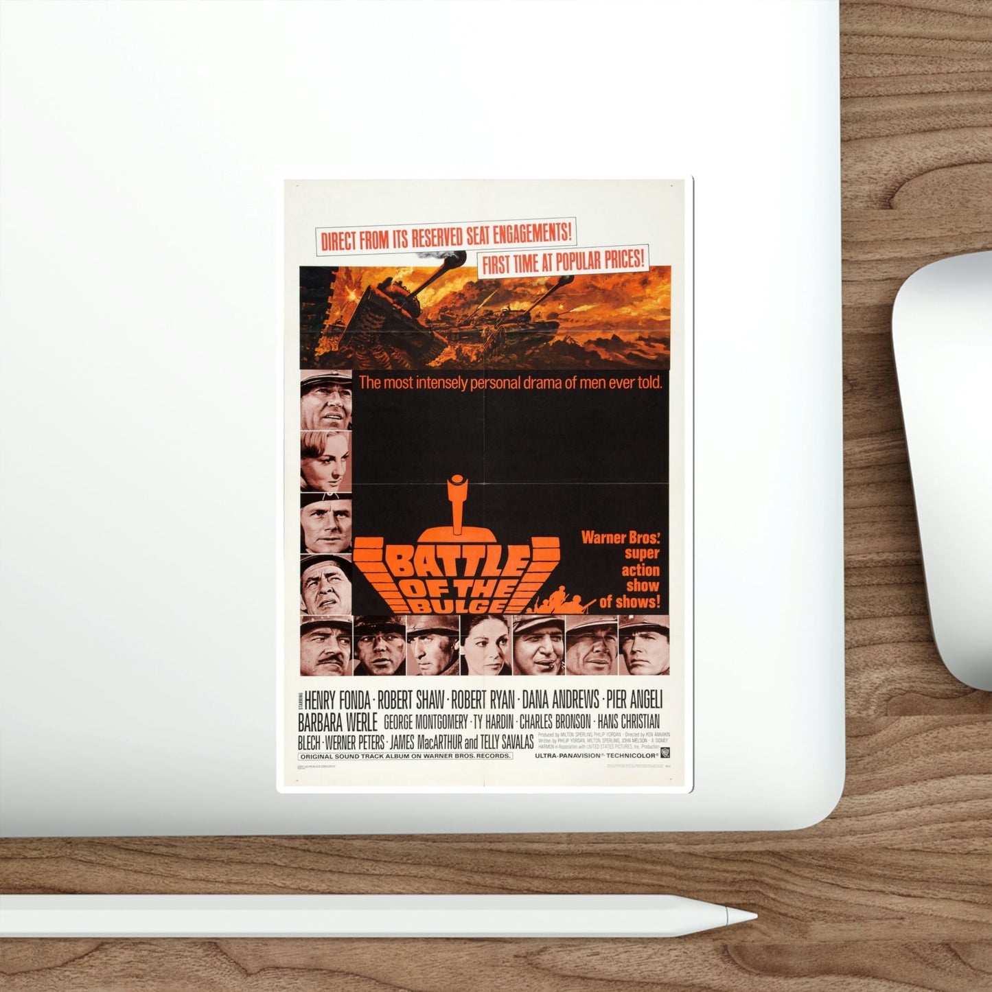 Battle of the Bulge 1965 Movie Poster STICKER Vinyl Die-Cut Decal-The Sticker Space