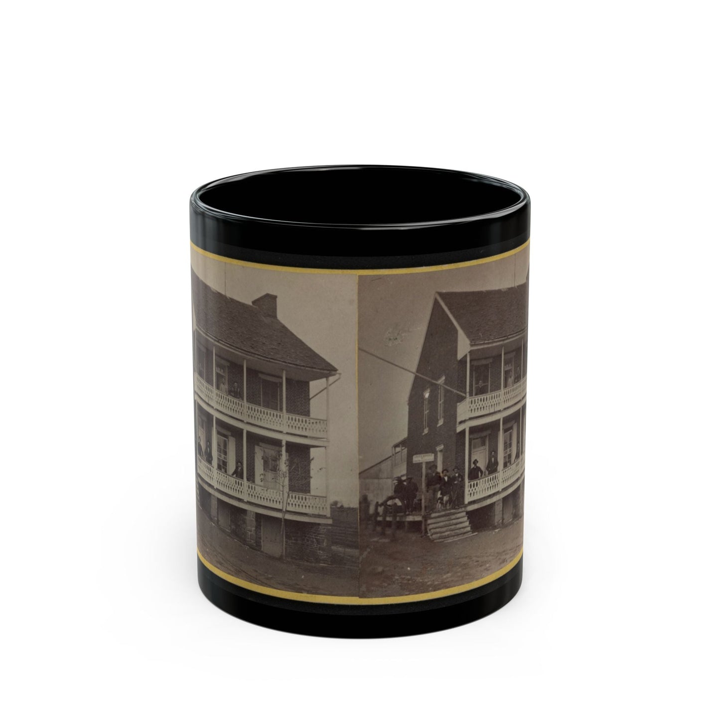 Battlefield Hotel, The Outer Post Of Sharp Shooters (U.S. Civil War) Black Coffee Mug