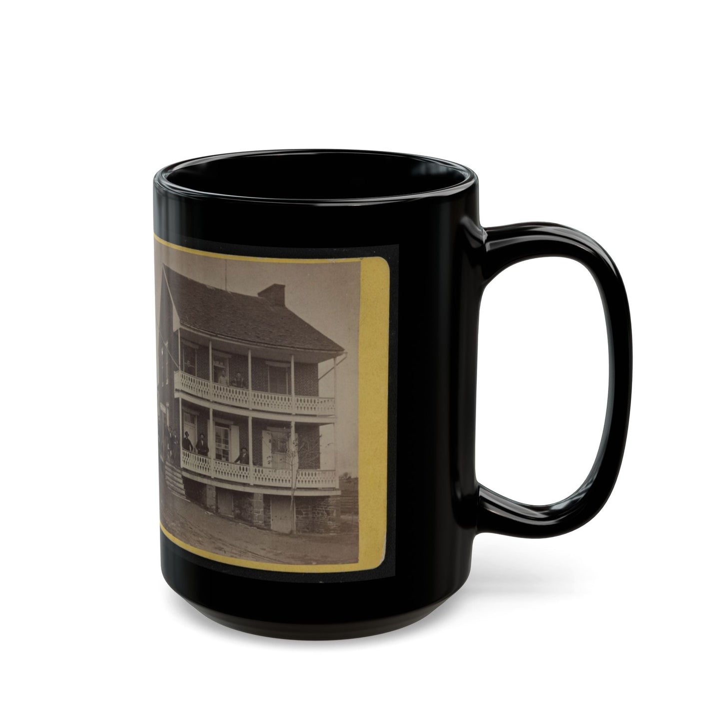 Battlefield Hotel, The Outer Post Of Sharp Shooters (U.S. Civil War) Black Coffee Mug