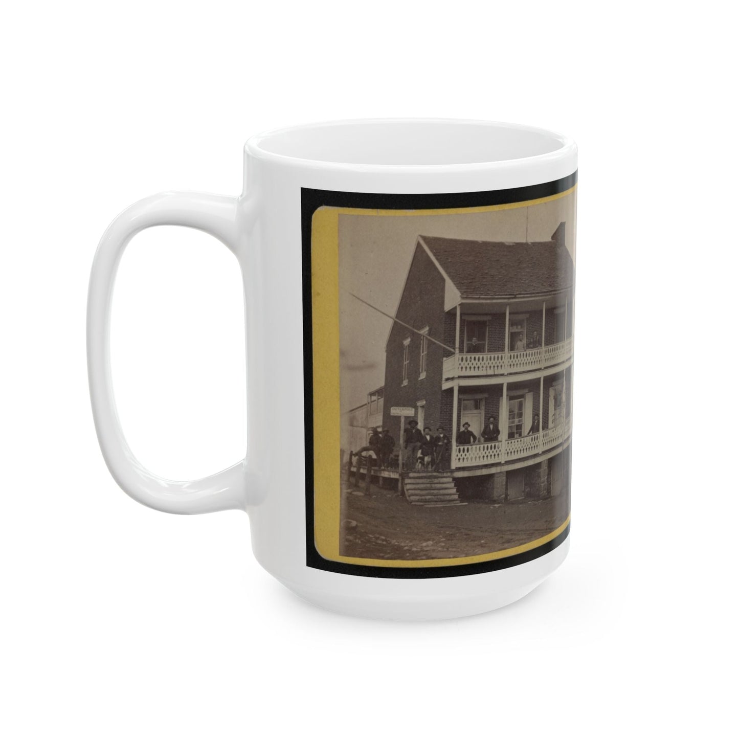 Battlefield Hotel, The Outer Post Of Sharp Shooters (U.S. Civil War) White Coffee Mug