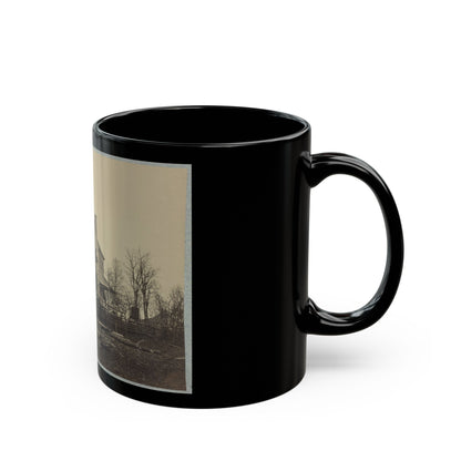 Battlefield Of Bull Run, Lewis' House (U.S. Civil War) Black Coffee Mug-The Sticker Space