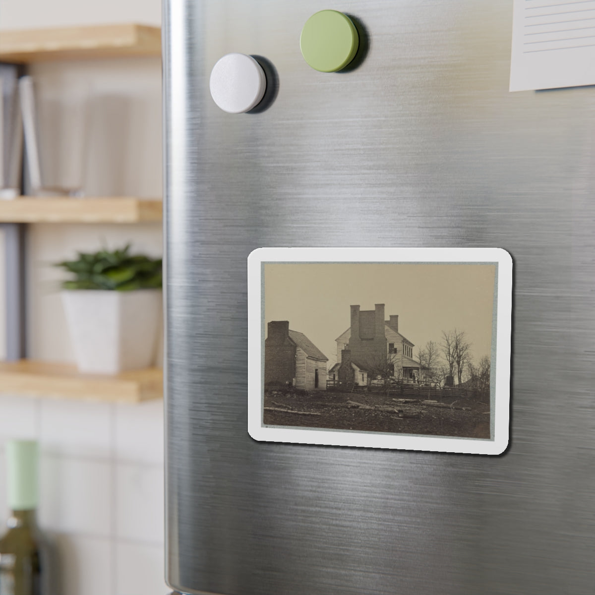 Battlefield Of Bull Run, Lewis' House (U.S. Civil War) Refrigerator Magnet-The Sticker Space