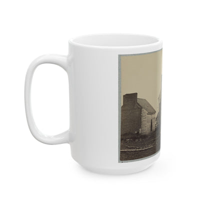 Battlefield Of Bull Run, Lewis' House (U.S. Civil War) White Coffee Mug-The Sticker Space