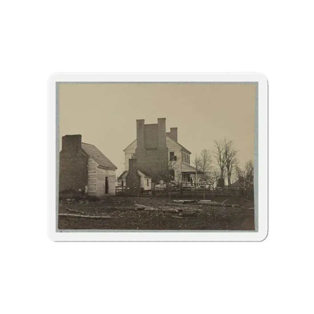 Battlefield Of Bull Run, Lewis' House (U.S. Civil War) Refrigerator Magnet 3 Inch Die-Cut - The Sticker Space