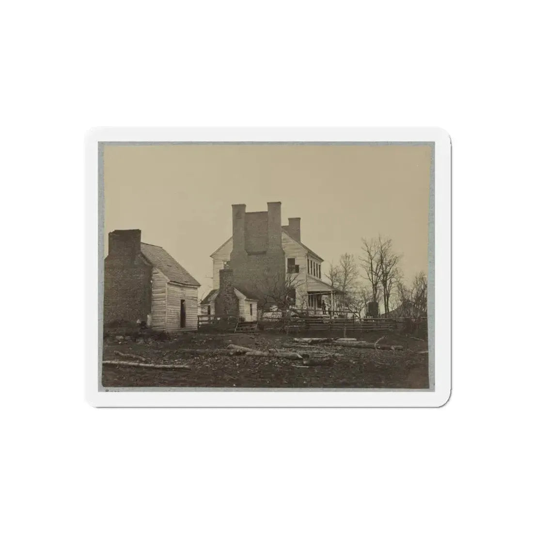 Battlefield Of Bull Run, Lewis' House (U.S. Civil War) Refrigerator Magnet 4 Inch Die-Cut - The Sticker Space