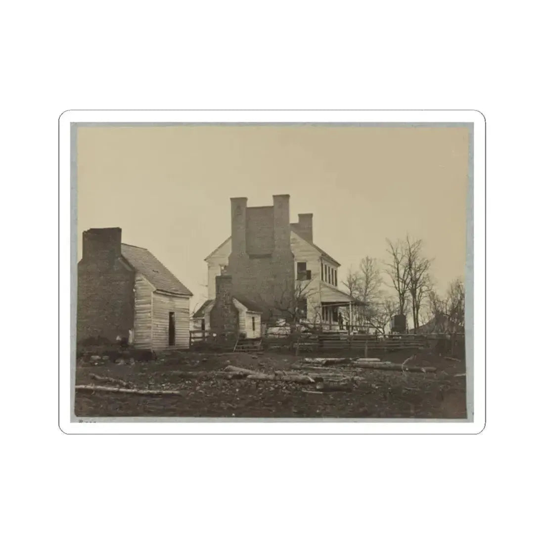 Battlefield of Bull Run, Lewis' House (U.S. Civil War) STICKER Vinyl Kiss-Cut Decal 2 Inch White - The Sticker Space