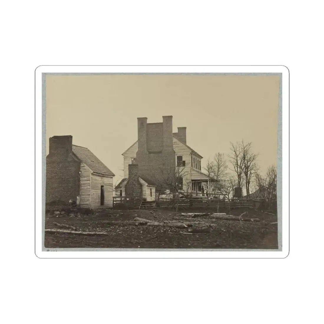 Battlefield of Bull Run, Lewis' House (U.S. Civil War) STICKER Vinyl Kiss-Cut Decal 4 Inch White - The Sticker Space