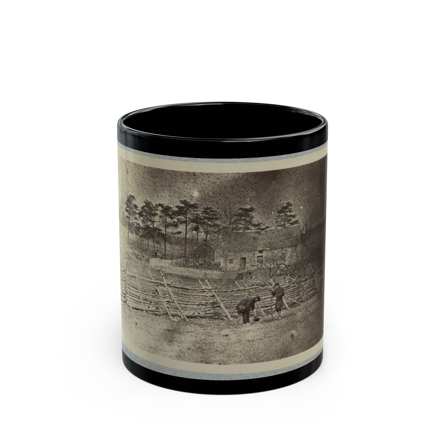 Battlefield Of Bull Run, Matthew's House (U.S. Civil War) Black Coffee Mug