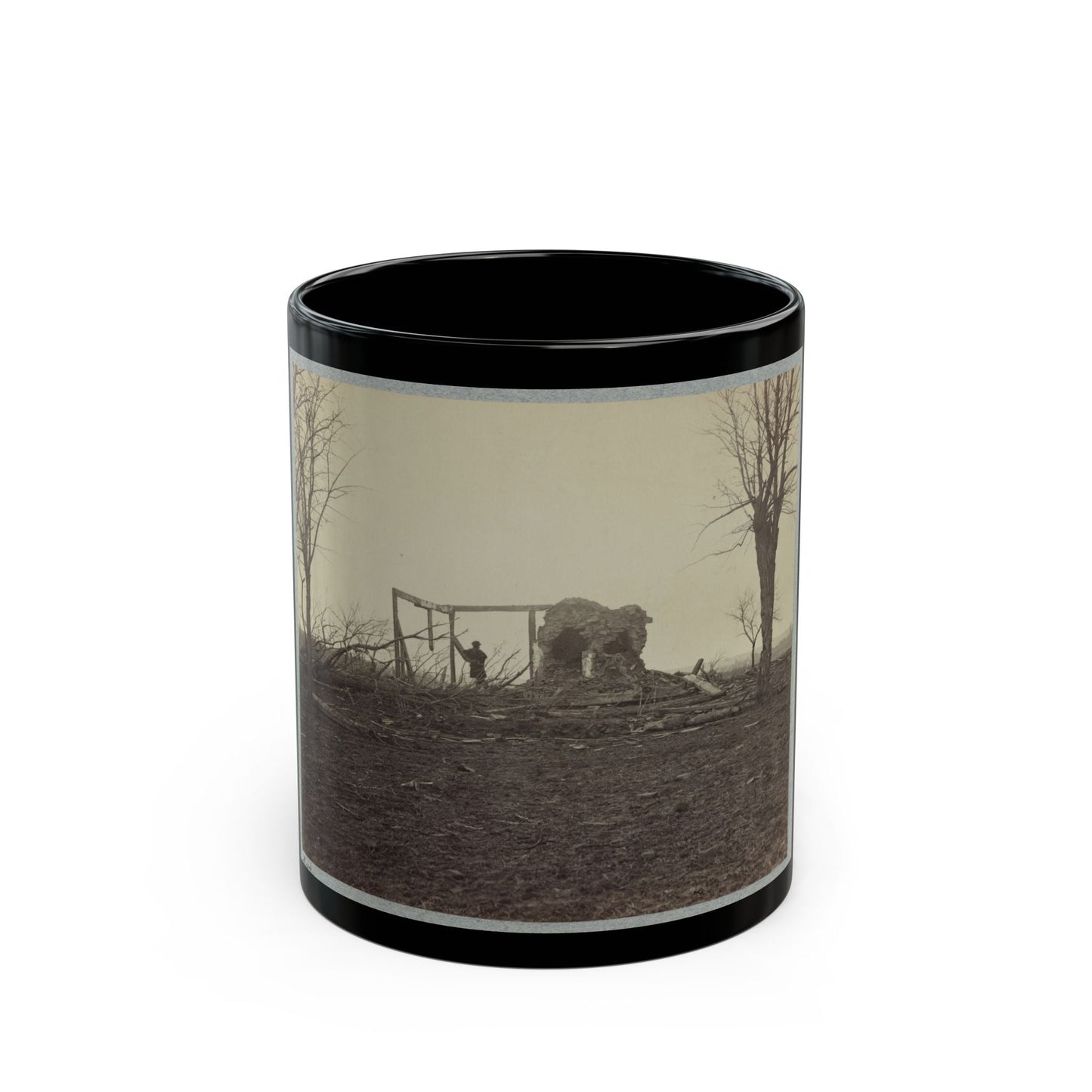 Battlefield Of Bull Run, Ruins Of Henry House (U.S. Civil War) Black Coffee Mug