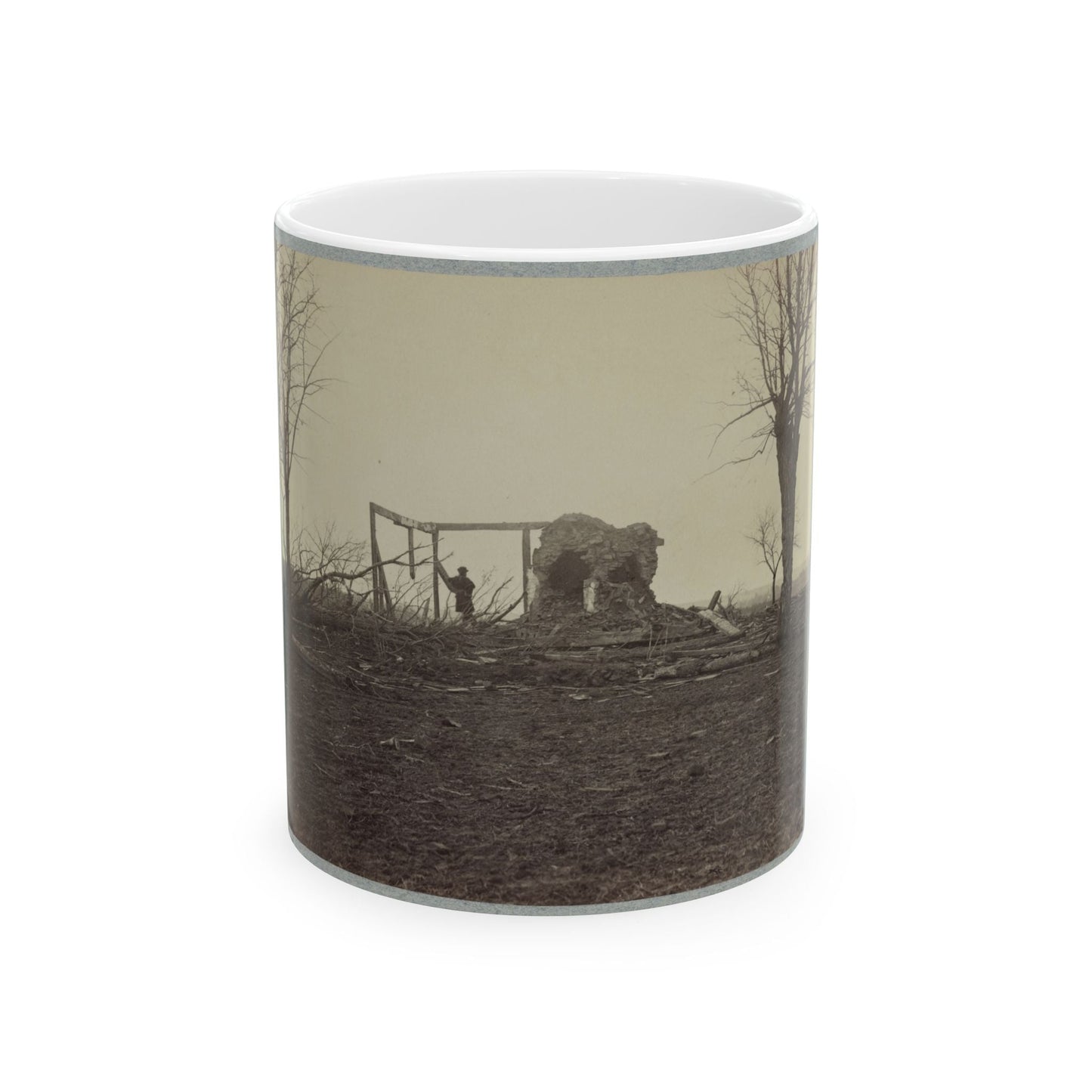 Battlefield Of Bull Run, Ruins Of Henry House (U.S. Civil War) White Coffee Mug